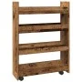 Carro de almacenaje estrecho 4 niveles madera envejecida by , Kitchen and dining carts - Ref: Foro24-855266, Price: 62,45 €, ...