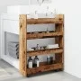Carro de almacenaje estrecho 4 niveles madera envejecida by , Kitchen and dining carts - Ref: Foro24-855266, Price: 62,45 €, ...
