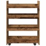 Carro de almacenaje estrecho 4 niveles madera envejecida von , Küchen- und Speisewagen - Ref: Foro24-855266, Preis: 63,73 €, ...