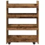 Carro de almacenaje estrecho 4 niveles madera envejecida by , Kitchen and dining carts - Ref: Foro24-855266, Price: 62,45 €, ...