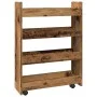 Carro de almacenaje estrecho 4 niveles madera envejecida by , Kitchen and dining carts - Ref: Foro24-855266, Price: 62,45 €, ...