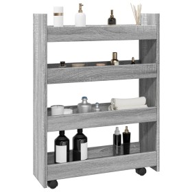 Carro de almacenaje estrecho 4 niveles madera gris Sonoma von , Küchen- und Speisewagen - Ref: Foro24-855264, Preis: 53,26 €,...