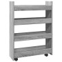 Carro de almacenaje estrecho 4 niveles madera gris Sonoma von , Küchen- und Speisewagen - Ref: Foro24-855264, Preis: 53,26 €,...