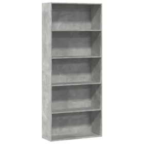 Estantería madera ingeniería gris hormigón 80x30x189cm by , Bookcases and shelves - Ref: Foro24-3314672, Price: 83,27 €, Disc...