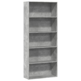 Estantería madera ingeniería gris hormigón 80x30x189cm by , Bookcases and shelves - Ref: Foro24-3314672, Price: 85,89 €, Disc...