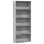 Estantería madera ingeniería gris hormigón 80x30x189cm de , Librerías y estanterías - Ref: Foro24-3314672, Precio: 83,22 €, D...