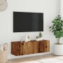 Mueble de TV de pared madera ingeniería envejecida 100x30x30 cm by , TV Furniture - Ref: Foro24-856018, Price: 55,03 €, Disco...