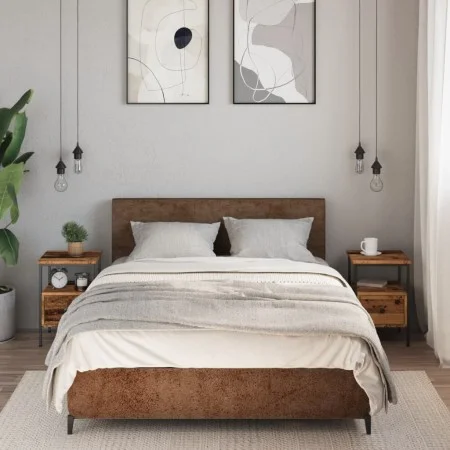 Mesitas de noche 2 uds madera ingeniería envejecida 34x36x50 cm by , Nightstands - Ref: Foro24-857263, Price: 76,36 €, Discou...