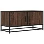 Mueble TV metal y madera ingeniería marrón roble 80x34,5x40 cm de , Muebles TV - Ref: Foro24-848828, Precio: 52,20 €, Descuen...
