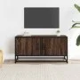 Mueble TV metal y madera ingeniería marrón roble 80x34,5x40 cm de , Muebles TV - Ref: Foro24-848828, Precio: 52,20 €, Descuen...