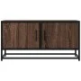 Mueble TV metal y madera ingeniería marrón roble 80x34,5x40 cm de , Muebles TV - Ref: Foro24-848828, Precio: 52,20 €, Descuen...