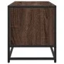 Mueble TV metal y madera ingeniería marrón roble 80x34,5x40 cm de , Muebles TV - Ref: Foro24-848828, Precio: 52,20 €, Descuen...