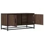 Mueble TV metal y madera ingeniería marrón roble 80x34,5x40 cm de , Muebles TV - Ref: Foro24-848828, Precio: 52,20 €, Descuen...