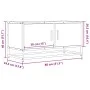 Mueble TV metal y madera ingeniería marrón roble 80x34,5x40 cm de , Muebles TV - Ref: Foro24-848828, Precio: 52,20 €, Descuen...