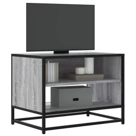 Mueble TV madera ingeniería y metal roble ahumado 61x40x46 cm von , TV-Möbel - Ref: Foro24-848882, Preis: 44,42 €, Rabatt: %