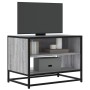 Mueble TV madera ingeniería y metal roble ahumado 61x40x46 cm by , TV Furniture - Ref: Foro24-848882, Price: 44,95 €, Discoun...