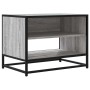 Mueble TV madera ingeniería y metal roble ahumado 61x40x46 cm by , TV Furniture - Ref: Foro24-848882, Price: 44,95 €, Discoun...