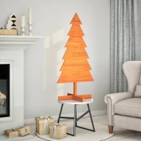 Árbol Navidad de adorno madera maciza pino marrón cera 120 cm by , Christmas trees - Ref: Foro24-858191, Price: 27,59 €, Disc...