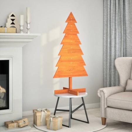 Árbol Navidad de adorno madera maciza pino marrón cera 120 cm von , Weihnachtsbäume - Ref: Foro24-858191, Preis: 27,85 €, Rab...