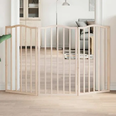 Puerta para perros plegable 3 paneles madera de álamo 150 cm by , Dog kennels and fences - Ref: Foro24-352206, Price: 46,73 €...