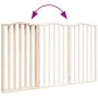 Puerta para perros plegable 3 paneles madera de álamo 150 cm by , Dog kennels and fences - Ref: Foro24-352206, Price: 46,73 €...