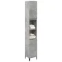 Armario de baño madera contrachapada gris hormigón 30x30x190 cm by , bathroom vanities - Ref: Foro24-857104, Price: 74,68 €, ...