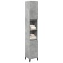 Armario de baño madera contrachapada gris hormigón 30x30x190 cm by , bathroom vanities - Ref: Foro24-857104, Price: 69,99 €, ...