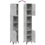 Armario de baño madera contrachapada gris hormigón 30x30x190 cm by , bathroom vanities - Ref: Foro24-857104, Price: 69,99 €, ...