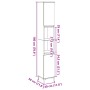 Armario de baño madera contrachapada gris hormigón 30x30x190 cm by , bathroom vanities - Ref: Foro24-857104, Price: 69,99 €, ...