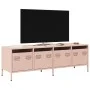 Mueble para TV acero laminado en frío rosa 135x39x43,5 cm by , TV Furniture - Ref: Foro24-851305, Price: 114,47 €, Discount: %