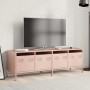 Mueble para TV acero laminado en frío rosa 135x39x43,5 cm von , TV-Möbel - Ref: Foro24-851305, Preis: 115,52 €, Rabatt: %