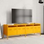 Mueble para TV acero laminado en frío amarillo 135x39x43,5 cm von , TV-Möbel - Ref: Foro24-851307, Preis: 115,60 €, Rabatt: %