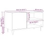 Furniture for records made of aged engineered wood, 84.5x38x48 cm by , Closets and storage - Ref: Foro24-857242, Price: 73,97...