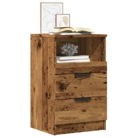 Bedside tables 2 units aged engineered wood 40x36x65 cm by , Lockers and storage cabinets - Ref: Foro24-856845, Price: 113,56...