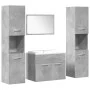 Badezimmermöbel-Set 4-teilig aus grauem Beton-Sperrholz von , Badezimmermöbel - Ref: Foro24-3324886, Preis: 268,77 €, Rabatt: %