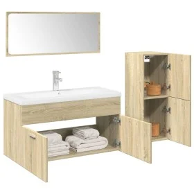4-teiliges Badezimmermöbelset aus Eichen-Sonoma-Sperrholz. von , Badezimmermöbel - Ref: Foro24-3325009, Preis: 266,61 €, Raba...