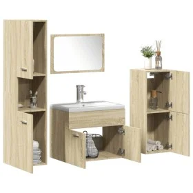 5-piece engineered wood bathroom furniture set in Sonoma oak. by , Bathroom furniture - Ref: Foro24-3325002, Price: 245,24 €,...