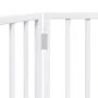 Folding dog gate with 3 panels, made of white poplar wood, 150cm. by , Dog kennels and fences - Ref: Foro24-352182, Price: 63...