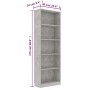 5-tier concrete gray plywood shelf 60x24x175cm by vidaXL, Bookcases and shelves - Ref: Foro24-800886, Price: 81,76 €, Discoun...