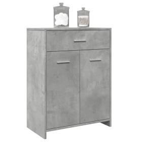 Armario de baño madera contrachapada gris hormigón 60x33x80 cm de , Muebles de baño - Ref: Foro24-856286, Precio: 64,49 €, De...
