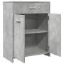 Armario de baño madera contrachapada gris hormigón 60x33x80 cm de , Muebles de baño - Ref: Foro24-856286, Precio: 66,66 €
