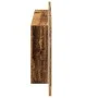Armario con espejo LED madera ingeniería envejecida 90x12x45 cm de , Tocadores de baño - Ref: Foro24-856284, Precio: 69,84 €,...