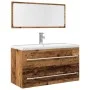 Zweiteiliges Badezimmermöbelset aus gealtertem Holzwerkstoff. von , Badezimmermöbel - Ref: Foro24-856388, Preis: 97,01 €, Rab...