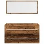 Zweiteiliges Badezimmermöbelset aus gealtertem Holzwerkstoff. von , Badezimmermöbel - Ref: Foro24-856388, Preis: 97,01 €, Rab...