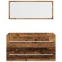 Zweiteiliges Badezimmermöbelset aus gealtertem Holzwerkstoff. von , Badezimmermöbel - Ref: Foro24-856388, Preis: 98,52 €, Rab...