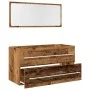 Zweiteiliges Badezimmermöbelset aus gealtertem Holzwerkstoff. von , Badezimmermöbel - Ref: Foro24-856388, Preis: 97,01 €, Rab...