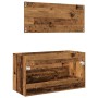 Zweiteiliges Badezimmermöbelset aus gealtertem Holzwerkstoff. von , Badezimmermöbel - Ref: Foro24-856388, Preis: 98,52 €, Rab...