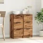 2 units of aged engineered wood display cabinets 30x30x70cm by , Sideboards - Ref: Foro24-856956, Price: 95,31 €, Discount: %