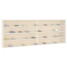 Wall display cabinet with doors 100x8.5x37 cm by , Shelves and shelves - Ref: Foro24-4017388, Price: 82,73 €, Discount: %