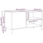Furniture for records made of aged engineered wood, 84.5x38x48 cm by , CD and DVD storage - Ref: Foro24-857165, Price: 65,92 ...